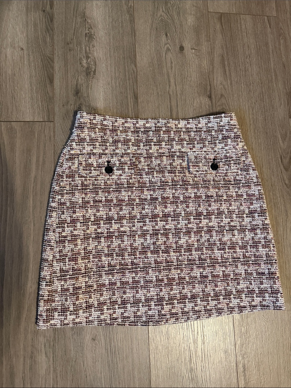 Loft Outlet Classic Tweed Mini Skirt - Pink & Cream